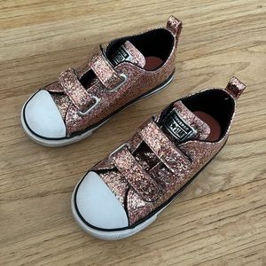 Pink & Gold Glitter Toddler Converse